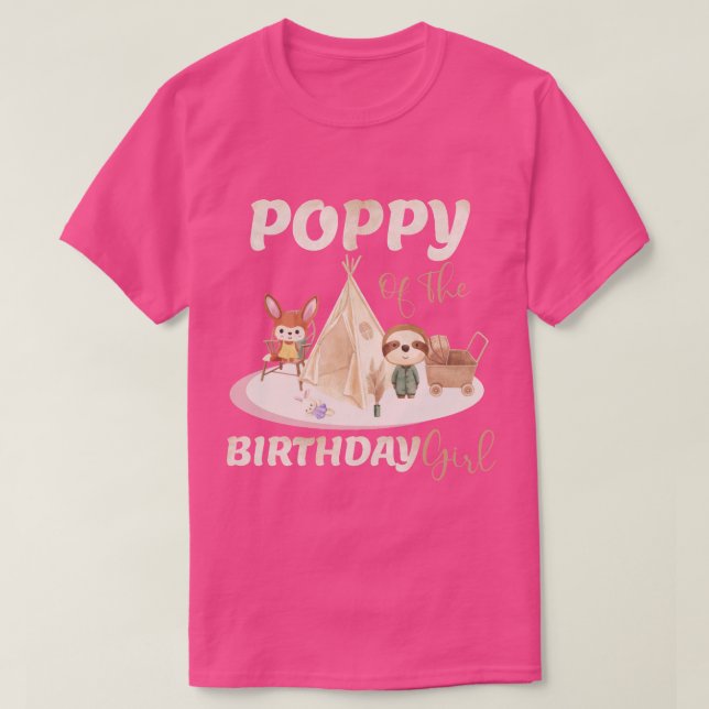 Camiseta Poppy Do Aniversário (Frente do Design)