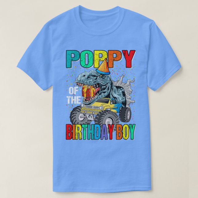 Camiseta Poppy Do Dinossauro Do Monstro Do Aniversário (Frente do Design)