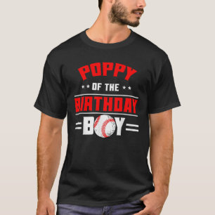 Camiseta Poppy Do Garoto Birthday Baseball Theme Family Bd
