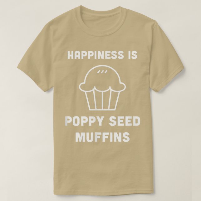 Camiseta Poppy Seed Muffins Café da Manhã Brunei Cozinhar (Frente do Design)
