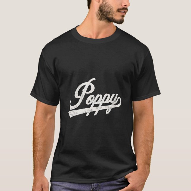 Camiseta Poppy Style Fatherâ€™S Day For Papa Grandpa (Frente)