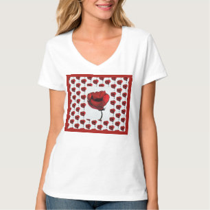 Camiseta Poppyfest Bonito Pópias Vermelhas T-Shirt