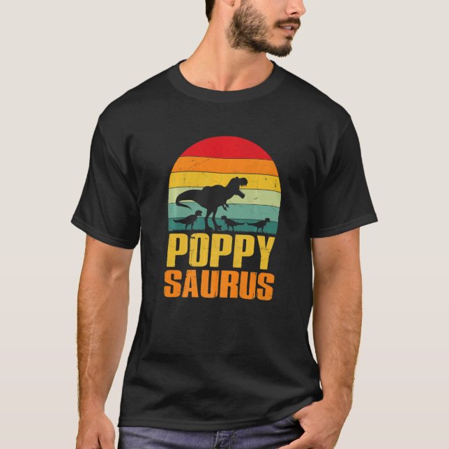 Camiseta Poppysaurus Rex Dinosaur Poppy Surus Matriz Famili (Frente)