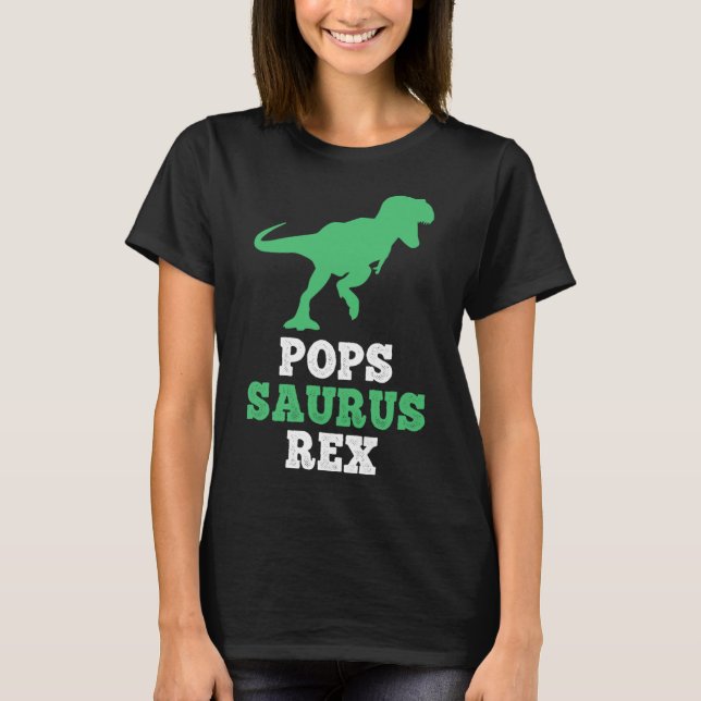 Camiseta Pops-saurus Rex Dino Dinosaur Funny Popssaurus  (Frente)