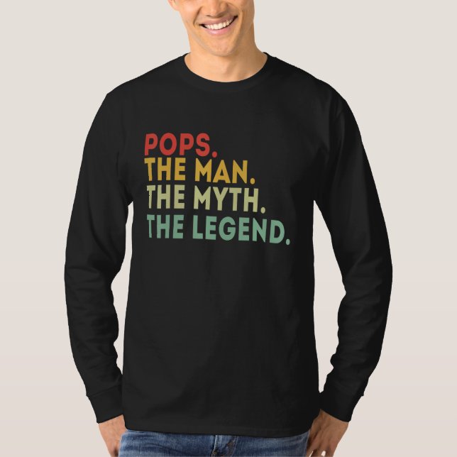 Camiseta Pops The Man The Myth The Legend Fathers Day (Frente)