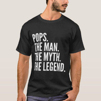 Camiseta Pops The The Myth The Legend Dad Father'S Day