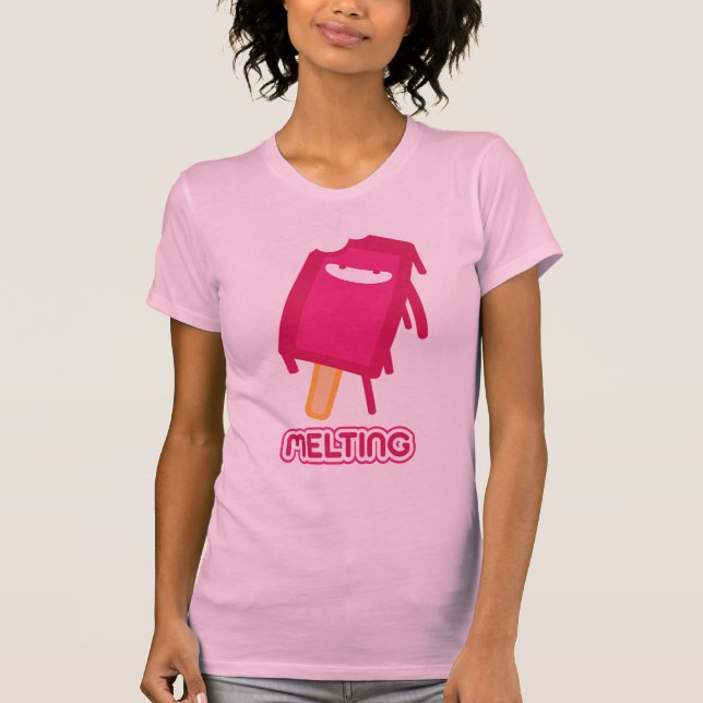 Camiseta Popsicle de derretimento Kawaii (Frente)