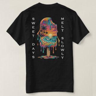 Camiseta Popsicle Derretendo o Pôr do Sol