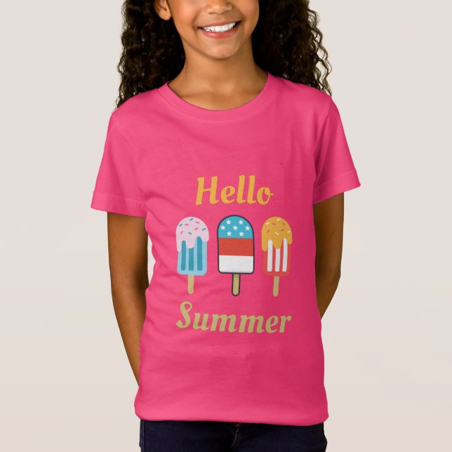 Camiseta Popsicle Hello Summer T-Shirt (Frente)