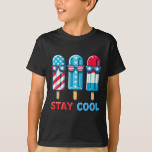 Camiseta Popsico Fique Legal Dia 4 De Julho Da Independênci