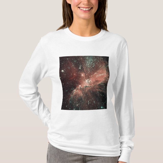 Camiseta População de estrelas crianças na Via Látea (Frente)