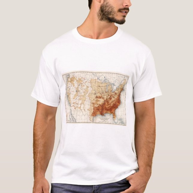 Camiseta População do negro da densidade 55 (Frente)
