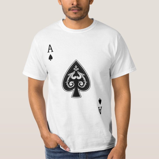 Camiseta Póquer do ás de espada engraçado (Frente)
