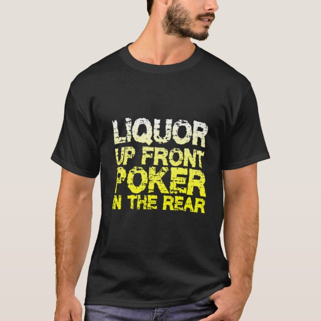 Camiseta Pôquer Frente Liquor Na Parte Traseira (Frente)