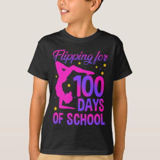 Camiseta Por 100 Dias De Treinador De Ginástica Escolar