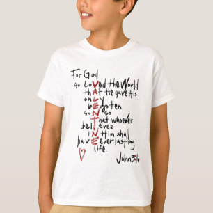 Camiseta Por Deus Amou Tanto o Mundo Versículo Bíblico Jesu