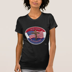 Camiseta Por Deus E pela Pátria - Cruz com 50 estrelas Band