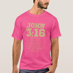Camiseta Por Deus tão amado o mundo John 3.16 Bíblia Verse