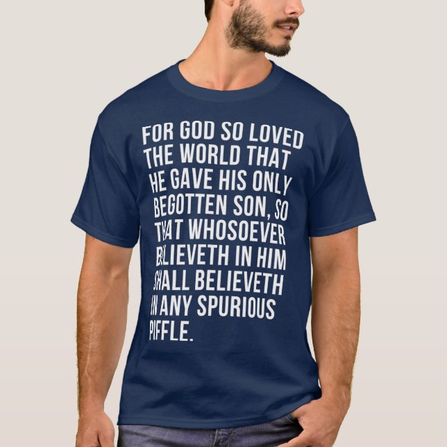 Camiseta Por Deus Tão Encantado Ateísta Engraçado Bíblia Ve (Frente)