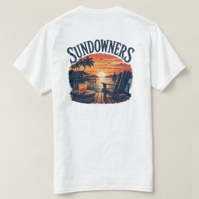 Camiseta Pôr do sol (Verso do Design)