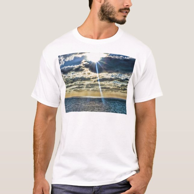 Camiseta Por do sol 2014 da praia de Maui Havaí (Frente)