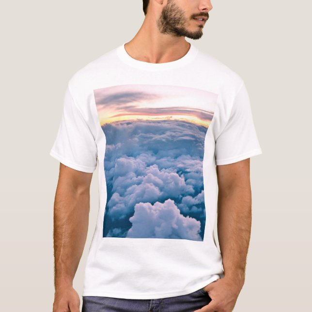 Camiseta Por do sol aéreo (Frente)