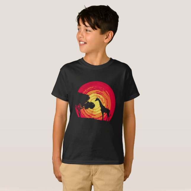 Camiseta pôr do sol africano (Frente Completa)