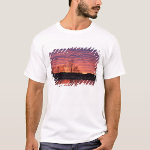 Camiseta Pôr do sol brilhante reflete no rio Calamus