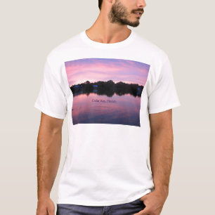 Camiseta Por do sol chave de Florida do cedro