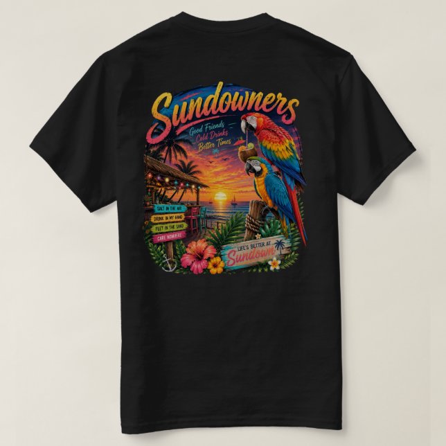 Camiseta Pôr do sol cor vibrante (Verso do Design)