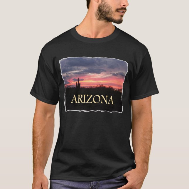 Camiseta Por do sol da ARIZONA no preto (Frente)