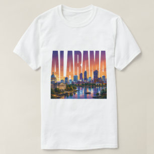 Camiseta Pôr do sol da linha do horizonte do Alabama no sul