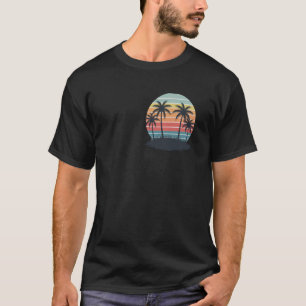 Camiseta Pôr do Sol da Palmeira da Praia Vintage Verão Home