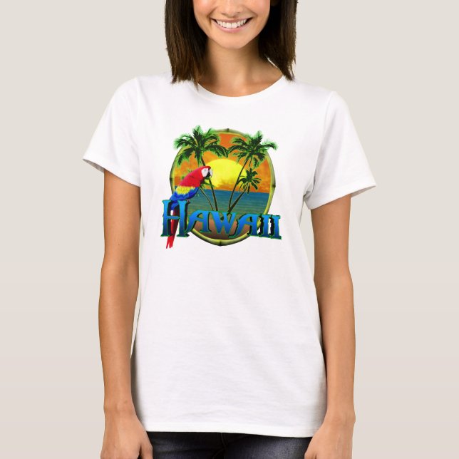 Camiseta Por do sol de Havaí (Frente)