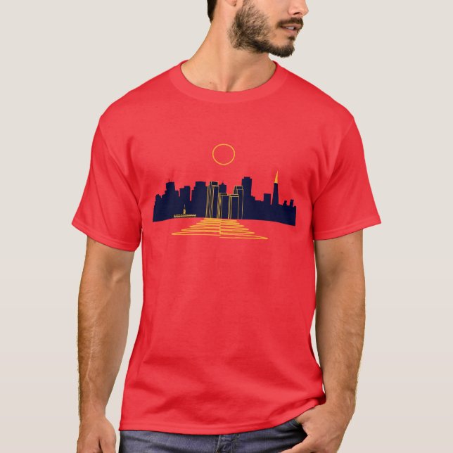Camiseta Por do sol de San Francisco (Frente)