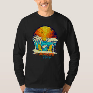 Camiseta Pôr do sol de St Augustine Flórida Férias Casais F