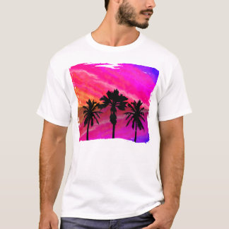 Camiseta Por do sol de três palmas