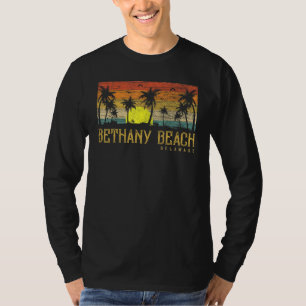 Camiseta Pôr do Sol de Verão Palmeira Vintage Delaware Beth