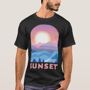Camiseta Pôr do Sol Deslumbrante numa Janela de Catedral Re