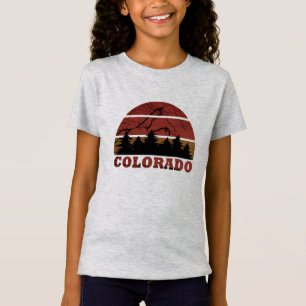 Camiseta pôr do sol do estado do colorado