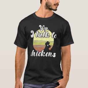 Camiseta Pôr do Sol do Frango Atrevido Sim, Eu Falo Com Fra