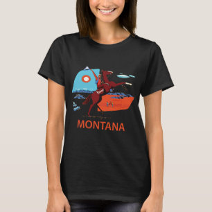 Camiseta Pôr do sol do Garanhão Selvagem de Montana Viagem