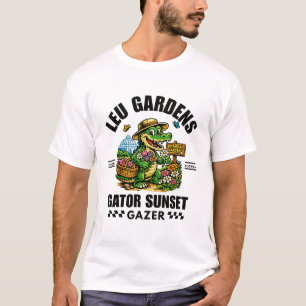 Camiseta Pôr do sol do jacaré dos jardins Leu