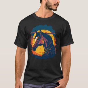 Camiseta Pôr Do Sol E Cabeça De Cavalo