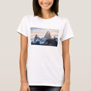 Camiseta Por do sol e nuvens sobre Mt Fitzroy