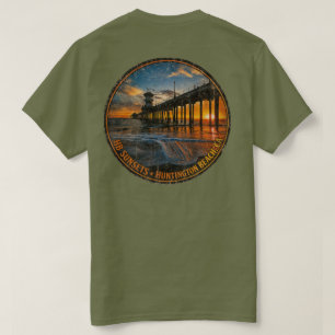 Camiseta Pôr do sol em Huntington Beach