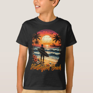 Camiseta Pôr do Sol em Huntington Beach Califórnia Surf Ver