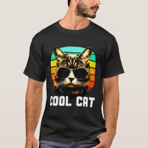 Camiseta Pôr do Sol Engraçado Gato Legal Felino Peludo Bebê