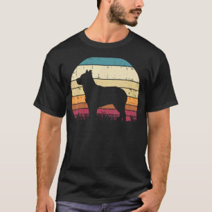 Camiseta Pôr do sol Heeler Retro Animal Pet Cão de Gado Aus