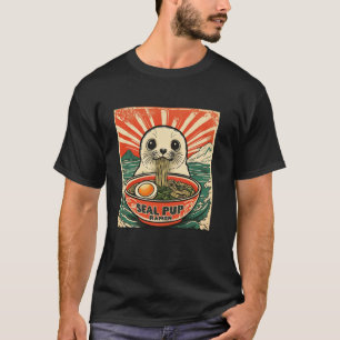 Camiseta Pôr-do-sol Japonês Mt. Fuji Amante de Macarrão Foc